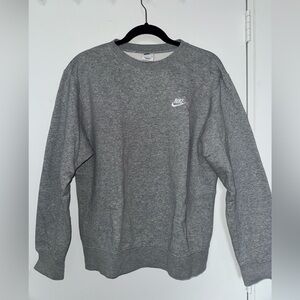Nike Men's Heather Gray Crewneck Sweater